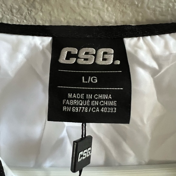 CSG Men’s Long Sleeve Full Zip Outsider Hooded White Windbreaker SizeL - Picture 4 of 4